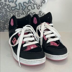 DC Black and Pink Cat-Themed Sneakers